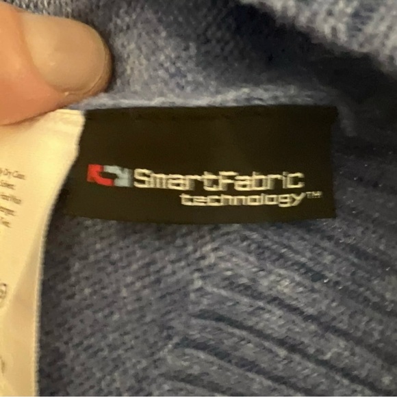 Eddie Bauer Sweater Mens XL Blue Lambswool Crew Neck Lightweight SmartFabric - Picture 4 of 5